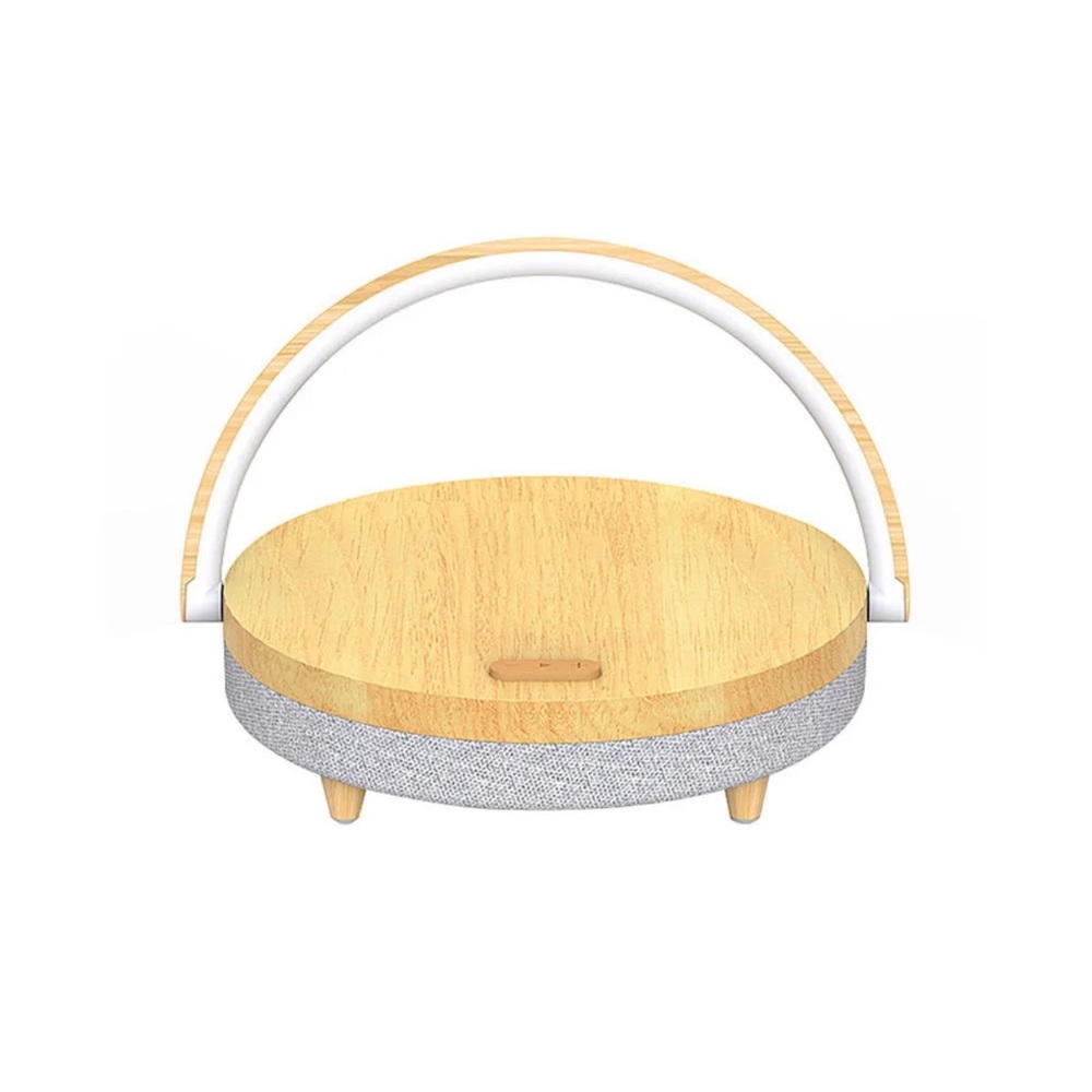 EZVALO Lydia 4-in-1 Music Bedside Lamp with Wireless Charger